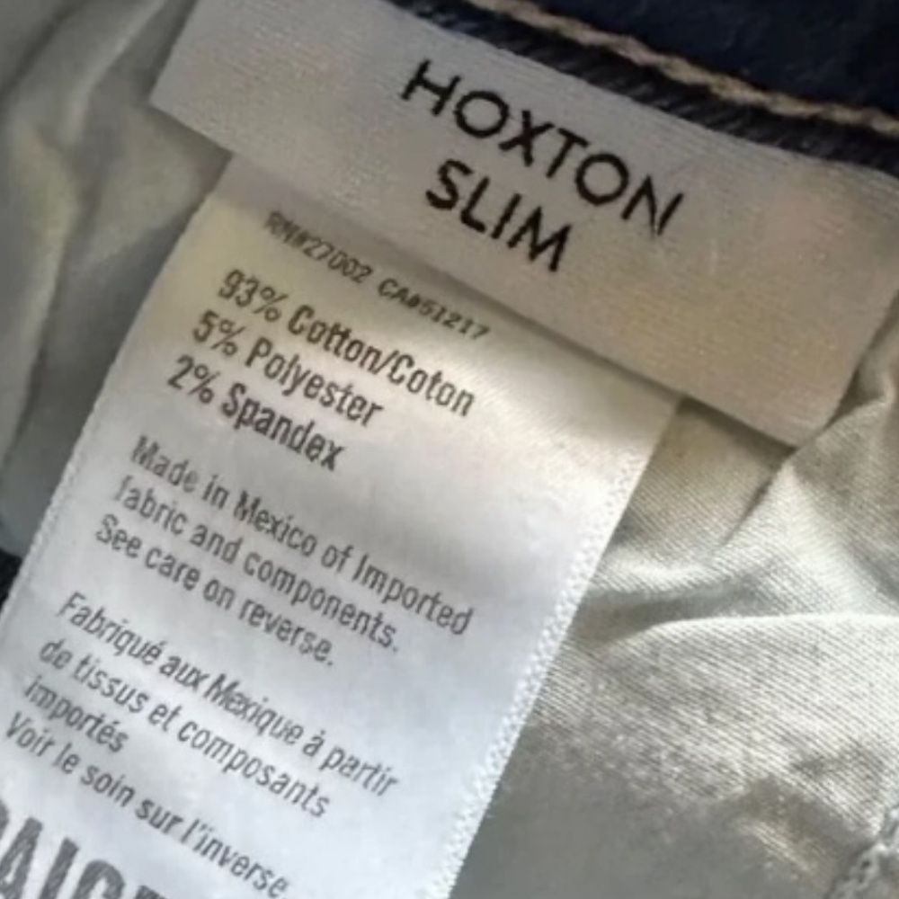 PAIGE Hoxton Slim Raw Hem High Rise Jeans 23 Eiffel Distressed NWT - Picture 6 of 9